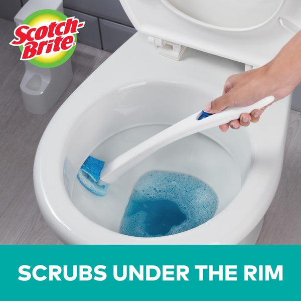 Scotch-Brite Disposable Toilet Scrubber Refills, Removes Rust & Hard Water Stains, 10 Disposable Refills Blue 10 Count (Pack of 1)