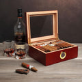 Premium Cigar Humidor for 25-50 Cigars - Elegant Humidor Humidor with Hygrometer and Humidifier - Cedar Lined Cigar Box for Optimal Humidity
