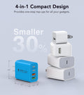 [40W/2Pack] Wall Charger, USB C Charger Block, Multi-Port PD + QC 3.0 Super Fast Charging Power Plug Adapter Brick for Watch Series 9 8 7, Iphone