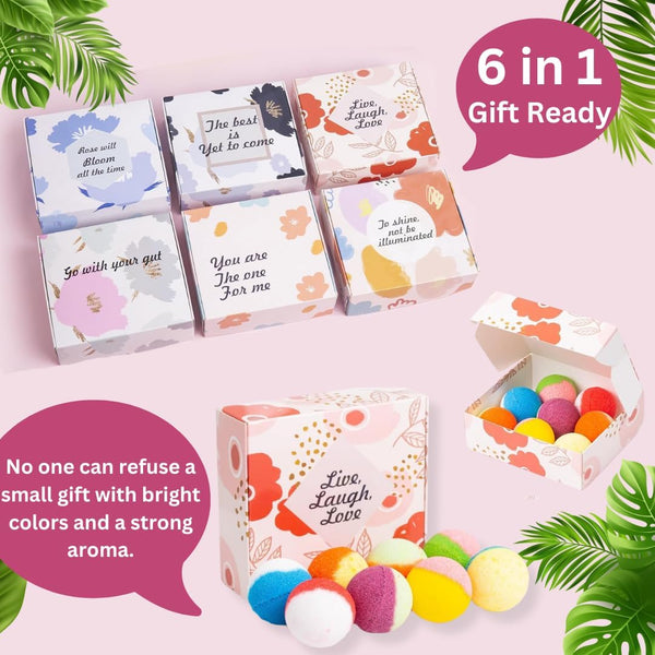 48 Natural & Organic Bath Bombs for Women and Kids, Rich in Essential Oils, Relaxation and Stress Relief, Bathbombs Gift Set for Mothers Day,