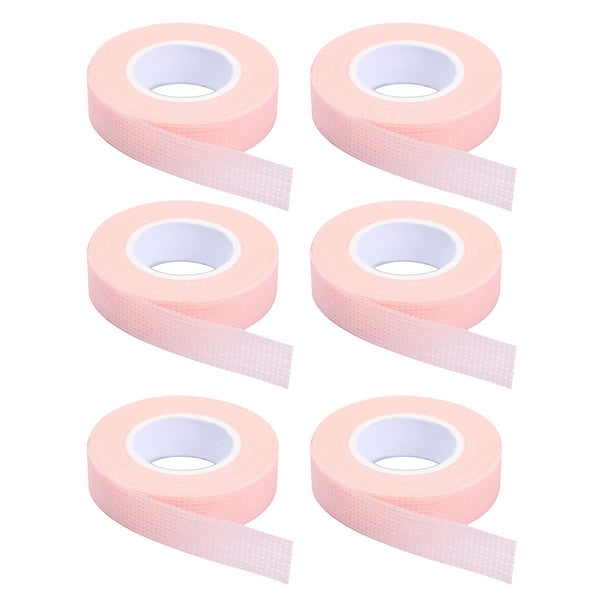 6 Rolls Eyelash Tape,Adhesive Fabric Eyelash Extension Tape,Breathable Micropore Fabric Tape for Eyelash Extension Supplies,9 M/10 Yard Each Roll
