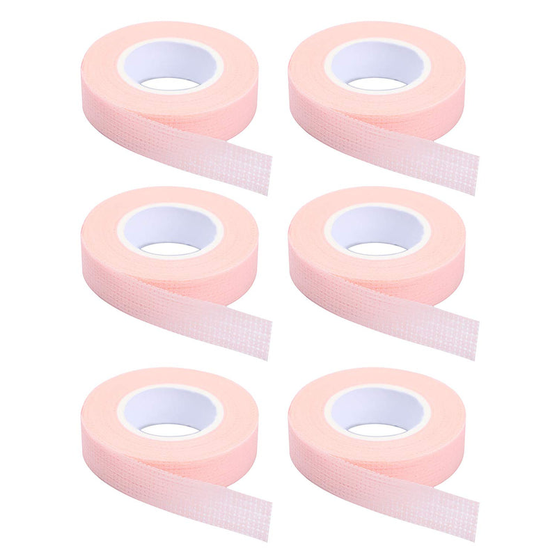 6 Rolls Eyelash Tape,Adhesive Fabric Eyelash Extension Tape,Breathable Micropore Fabric Tape for Eyelash Extension Supplies,9 M/10 Yard Each Roll