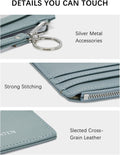 BOSTANTEN Small Wallet for Women RFID Leather Credit Card Holder Slim Wristlet Keychain Wallet with Zipper Pocket