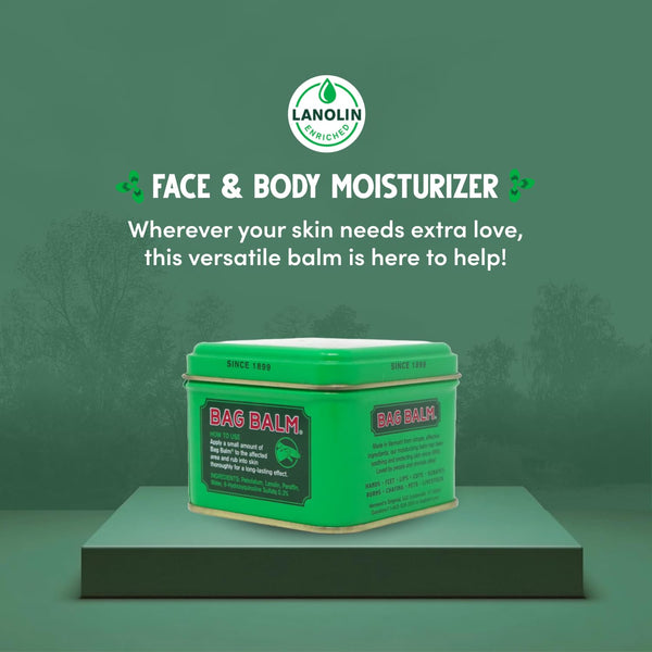 Bag Balm Vermont'S Original Skin Moisturizer - Full Body Hydrating Skin Care: Dry Hands, Lips, Face, Feet & More - Unscented, Cruelty & Paraben