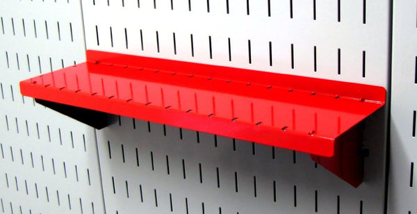 Wall Control Shelf 4in Deep Pegboard Shelf Assembly Pegboard and Slotted Tool Board – Red Red 4in x 16in