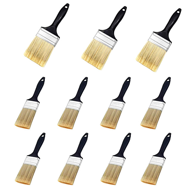 Paint Brushes,11 Pcs Flat Brush-Paint Brush for All Latex and Oil Paints Stains,Home Improvement,Interior Exterior Use P