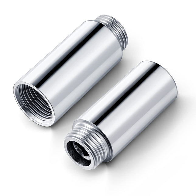 Amylove 2 Pcs Shower Head Extension Arm Stainless Steel Shower Pipe Extension 1/2Pt Male to 1/2Pt Female Thread Cast Pip