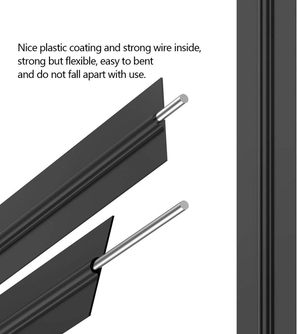 400 Pcs Twist Ties for Bags 5" Cable Ties Bag Twist Ties for Cord Twist Bread Ties Reusable Black Plastic Coated Ties Heavy Duty Bread Ties Twist