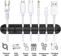 SOULWIT Cable Holder Clips, 3-Pack Cable Management Cord Organizer Clips Silicone Self Adhesive for Desktop USB Charging Cable Nightstand Power