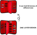 HERSENT Pocket Knife Storage Case,Folding Knife Pouch Carrier Holder,40 Slots Small Knife Carrying Cases,Versatile Knife Collection for