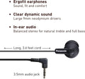 Panasonic Ergofit Wired Earbuds, 3.5Mm Jack In-Ear Headphones with Dynamic Crystal-Clear Sound and Soft Ergonomic Custom-Fit Earpieces (S/M/L),