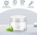 Becatocy 4Oz Plastic Container with Lids, BPA Free and Refillable Cosmetic Containers, Reusable Small Plastic Jars for Lotion, Powders, Beauty