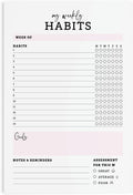 CARDAMONOLY Habit Tracker Notepad - 50 Page Tear off Planning Pad - 6 X 9 - High Performance Planner - Chore Chart for Adults - Weekly Planner