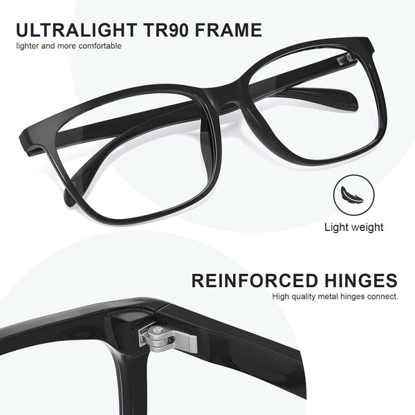 Hunsquer Blue Light Glasses for Women Blue Light Blocking Glasses Men Computer Gaming Blue Screen Glasses Mens Blue Light Blocker Glasses