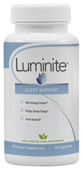 Luminite Sleep Support - Nighttime Sleep Aid Supplement - L-Tryptophan, Melatonin, Chammomile - Non Habit Forming, 30 Count