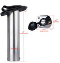 Hoffen 2Pcs Boat Stainless Steel Fishing Rod Holder Flush Mount 15/30/90 Degree with PVC Cap,Inner Tube and Gasket