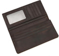 Genuine Leather Long Wallet for Men, Large Capacity Purse Clutch Bag Handbag Checkbook Cash Credit Cards Phone Holder