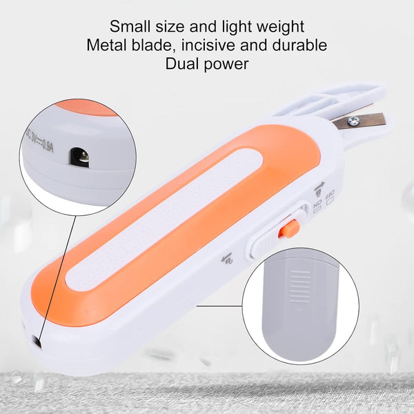 Cordless Electric Scissors for Cutting Fabric Crafting Cardboard, Mini Portable Shears Tool for Sewing Cutter Carpets Leather Rubber Paperboard,