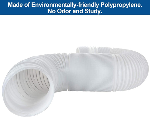 Portable Air Conditioner Hose 5 Inch Diameter 59" Length, AC Exhaust Vent Hose Extension, Clockwise Thread Protable Air Conditioner Parts