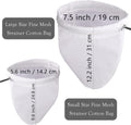WMKGG Ultra Fine Mesh Strainer Bags, Reusable Mesh Filter Bags with Stainless Steel Handle Frame for Filter Nutmilk, Coffee, Milk, Butter, Juices