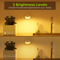 AUVON Rechargeable Battery Night Light, Mini with Motion Sensor, Warm White LED Stick-On Closet Light with Dusk to Dawn Sensor, Adjustable