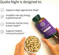 NEUROHACKER COLLECTIVE Qualia Night Sleep Aid | Non-Habit Forming | Science-Backed Supplement for Deep Refreshing Sleep | Melatonin-Free, Vegan,