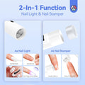 SAVILAND Mini U V Light for Nails - Cordless Handheld U V Lamp with Portable Stand, Handsfree LED Gel Nail Lamp Portable Nail Dryer for Curing Gel