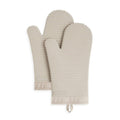 Kitchenaid Ribbed Soft Silicone Oven Mitt Set, 7"X13", Milkshake 2 Count