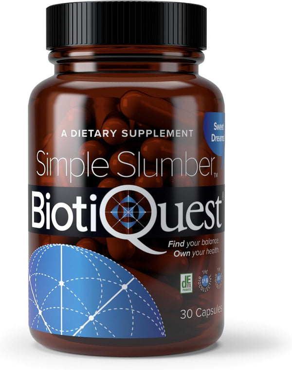 Simple Slumber Probiotics to Help Improve Sleep Quality and Gut Health, 18 Billion CFU, Non-Gmo and Gluten Free, 30 Capsules