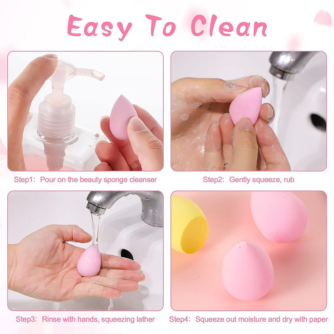 40Pcs Mini Beauty Blender Multi Colored Makeup Sponge Professional Beauty Blender Sponge Super Soft Facial Makeup Tools for Foundation, Powder, Liquid