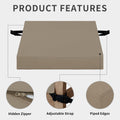 Easy-Going Waterproof Patio Seat Cushion Covers 22X20X4 Inch 2 Pack Replacement Non-Slip Outdoor Cushion Slipcover with Zipper and Adjustable