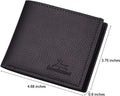 Slim Wallet for Men with Coin Purse, Minimalist Wallet with Zipper, Bifold Mens Wallets with Credit Card Holder, PU Leather Men'S Wallet with
