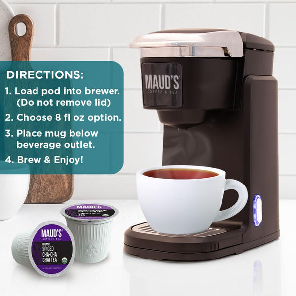 Maud'S 9 Blend Organic Tea Pods Variety Pack, 48 Ct, 9 Assorted Flavors, Recyclable Single Serve Pods â100% Gourmet Blended Tea Leaves, Compatible