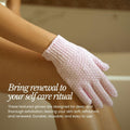 Bare Botanics 4 Pack Exfoliating Gloves for Shower (Lavender) - 100% Nylon Fibers - Exfoliating Bath Gloves - Shower Scrubber & Dead Skin Remover