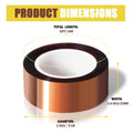 4 Rolls 20mm x16m(52FT) Heat Tape High Temperature Heat Resistant Tape Heat Transfer Tape for Heat Sublimation Press Vinyl,No Residue