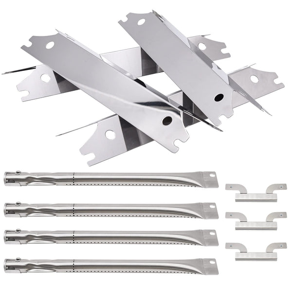 Grill Replacement Parts for Brinkman Brinkmann 810-2410-S 810-2411-S, Stainless Steel Burner Tubes, Heat Plate Shields and Carryover Crossover
