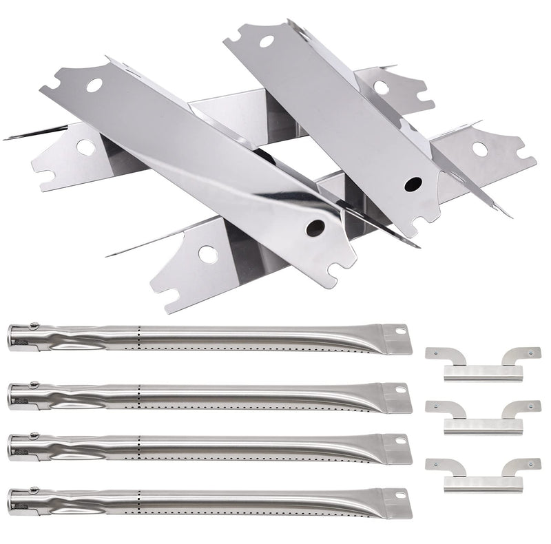 Grill Replacement Parts for Brinkman Brinkmann 810-2410-S 810-2411-S, Stainless Steel Burner Tubes, Heat Plate Shields and Carryover Crossover