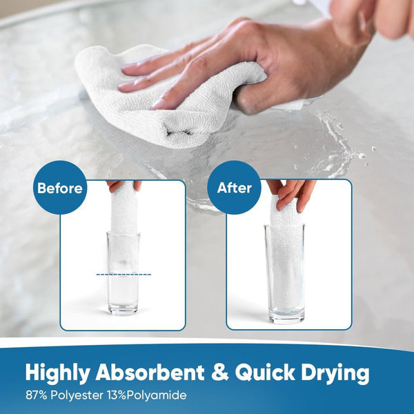 Orighty Microfiber Cleaning Cloths, 75 Sheets Shop Towels, Reusable Paper Towels Shop Rags, Washable Microfiber Towel Roll Cleaning Rags for Cars,