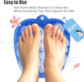 Shower Foot Cleaner Scrubber Massager, Foot Pain Tired Feet Relaxing Acupressure Mat for Shower Floor with Non-Slip Suction Cups, Increase