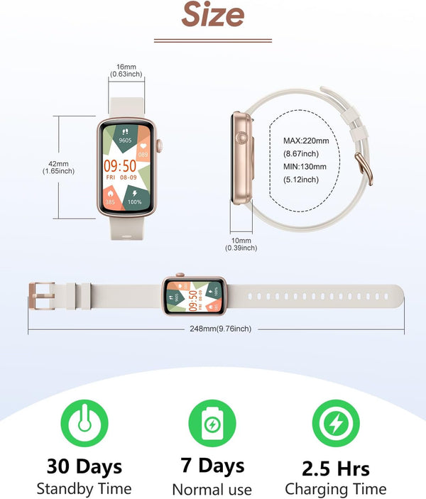 RUIMEN Fitness Tracker, Fitness Watches for Women Men with Heart Rate Monitor Blood Oxygen Sleep Tracker Pedometer, 1.47" Smart Watch Step Calorie