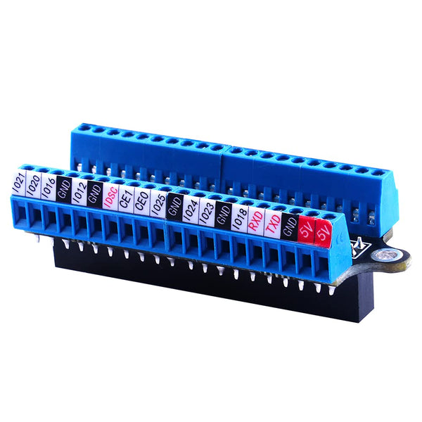 Geeekpi Micro GPIO Terminal Block Breakout Board Module for Raspberry Pi, GPIO Expansion Board Micro Connector for Raspberry Pi 4B/3B+/3B/2B/Pi