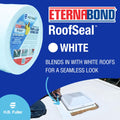Eternabond Roofseal White 4" X50' Microsealant UV Stable RV Roof Seal Repair Tape | 35 Mil Total Thickness - EB-RW040-50R - One-Step Durable,