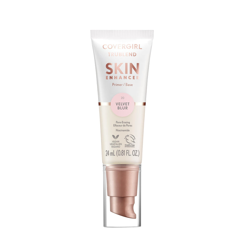 Covergirl Trublend Skin Enhancer, Velvet Blur, Primer, Plumps Dry Skin, Blurs Pores, Hydrating, Brightening, Lasts All Day, 0.81Oz