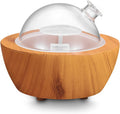 280Ml Glass Essential Oil Diffuser Wood Grain Base Air Aroma Diffusers for Aromatherapy Cool Mist Humidifier with Safe Auto Shut-Off and 7 Color
