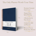 Undated Daily Planner - Time Blocking Planner & ADHD Planner. to Do List, Hourly Schedule, Daily and Monthly Agenda. Time Management &