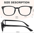 Blue Light Glasses for Woman Men | 99% Blue Light Blocking Glasses | Computer Glassess | Night Driving | Gaming | TV Phone Screen Reader Square