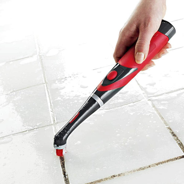 Rubbermaid Reveal Power Scrubber with Multi-Purpose & Grout Head, Cordless Electric Battery Powered Scrub Brush, Water Resistant, for