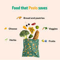 PEELO Beeswax Food Wrap Bag, Bee Wrap Sustainable Food Storage Wraps, Bees Bags Reusable, Beeswax Wraps for Food Reusable, Botanica Design, Medium