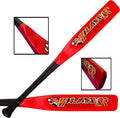 PSG 27" Pro Maple Flat Half Paddle Training Baseball & Softball Bat in 27"/ 15 Oz/Flat Barrel:2.75"" for Kids,Youth & Adult Players in Red & Black