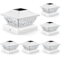 Solar Post Cap Lights Outdoor 6 Pack, 2 Mode Bright Fence Post Solar Lights Outdoor Waterproof, Deck Fence Post Cap Light Solar Powered for 4X4